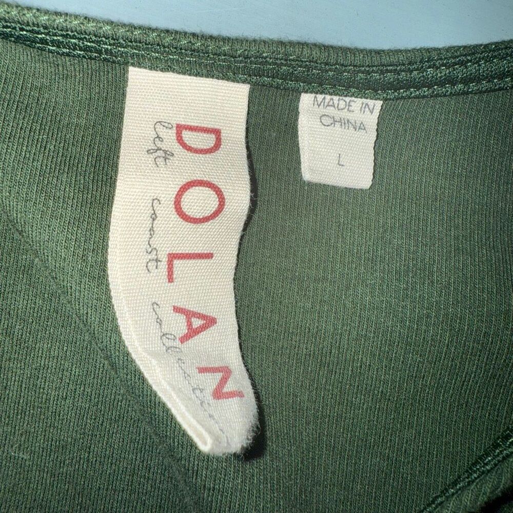 NWOT Anthropologie Dolan Womens V-neck Lace Puff Sleeve Top Holly Green Large - Picture 10 of 15